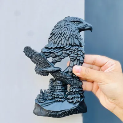 Antique Eagle Sculpture Wall Decor Piece