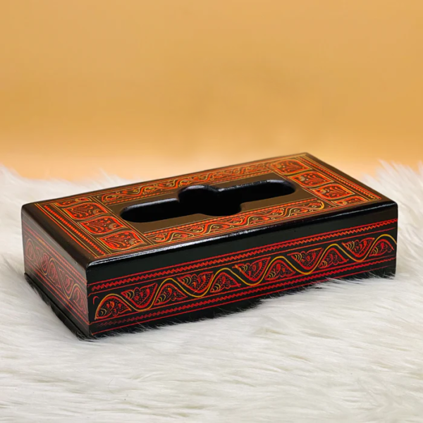 Laquer Art Red Tissue Box