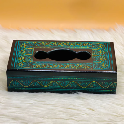 Laquer Art Green Tissue Box