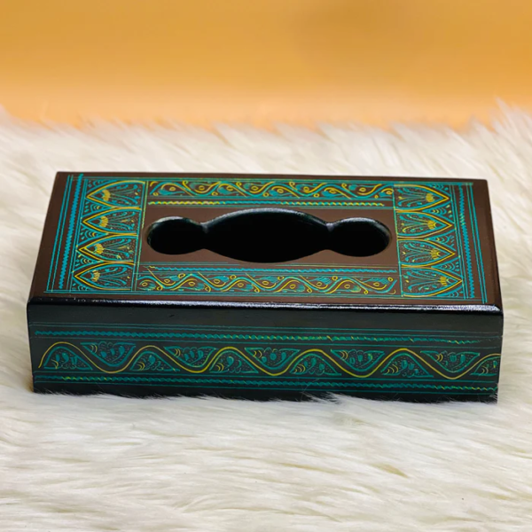 Laquer Art Green Tissue Box