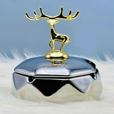 Deer Lid Ceramic Ash Tray