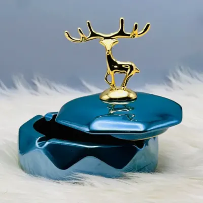 Deer Sculpture Ceramic Ashtray
