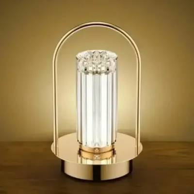 Golden Crystal Table Lamp With Touch Sensor