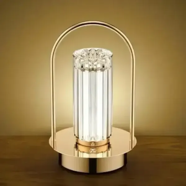 Golden Crystal Table Lamp With Touch Sensor