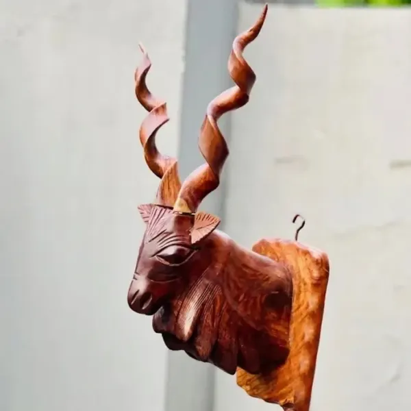 Handcrafted Sheesham Wood Markhor