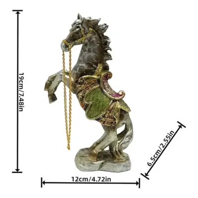 Standing Resin Horse Statue Table Decor