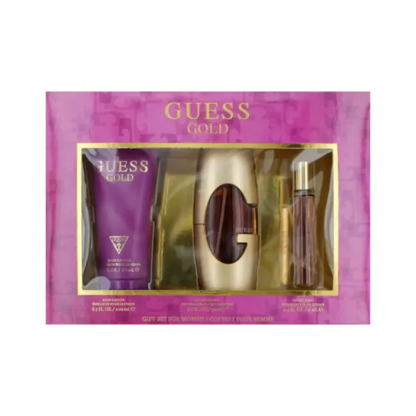 Guess Gold Gift Set For Women 3 Pcs